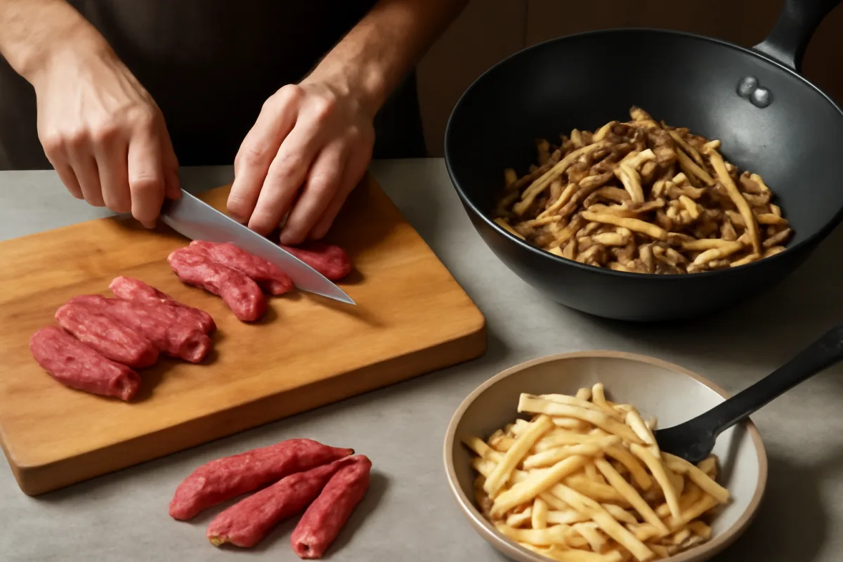 Manzo e bambù nel wok: come tagliare la carne per una cottura perfetta