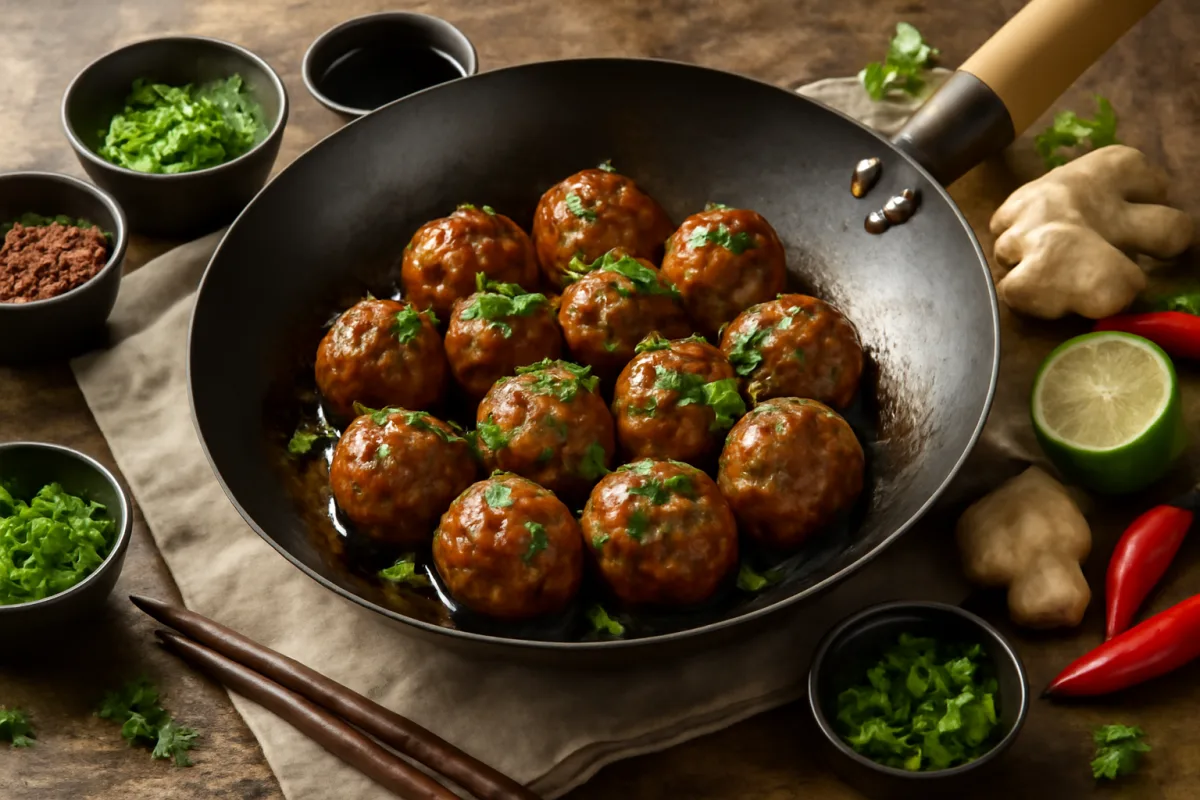Polpette asiatiche nel wok: la miscela di aromi che rende il risultato irresistibile