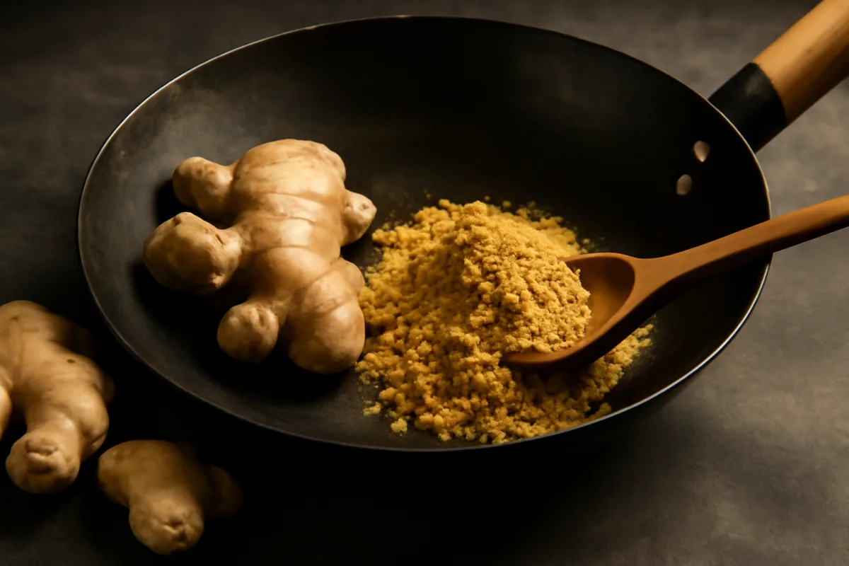 Radice di zenzero o polvere nel wok: il dettaglio che cambia davvero l’aroma