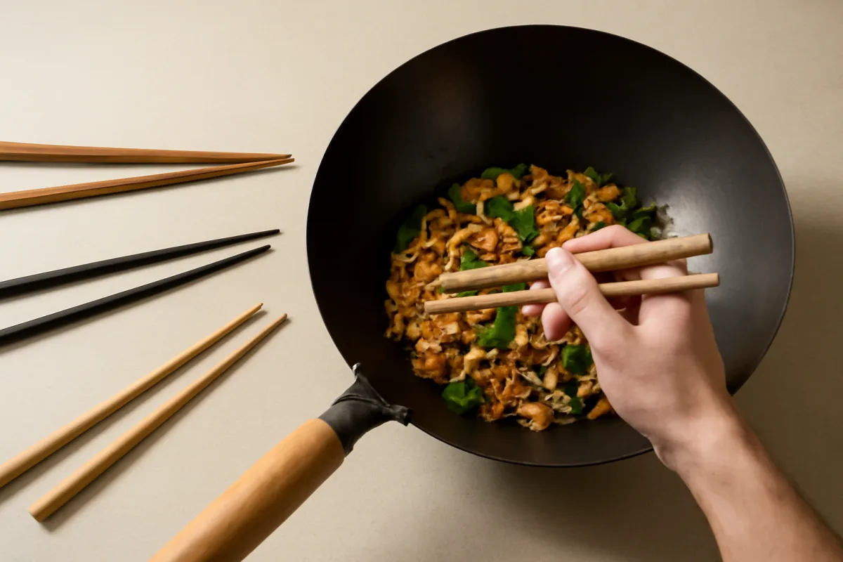 Come scegliere le bacchette giuste per cucinare nel wok: differenze e usi consigliati